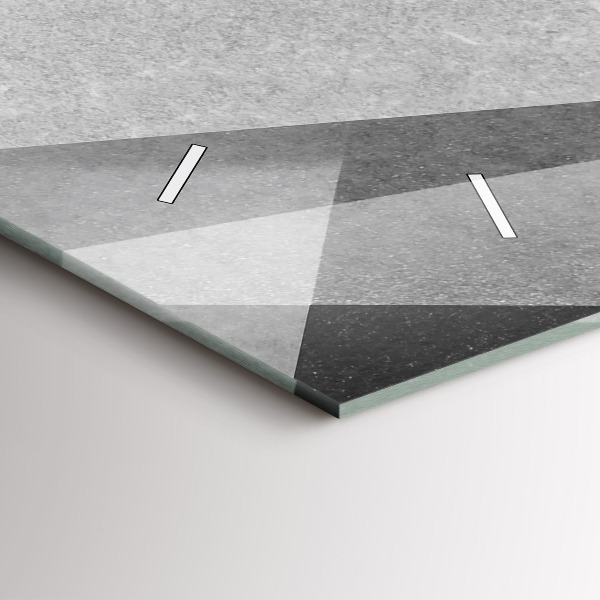 Horizontale Uhr Graue geometrische Abstraktion