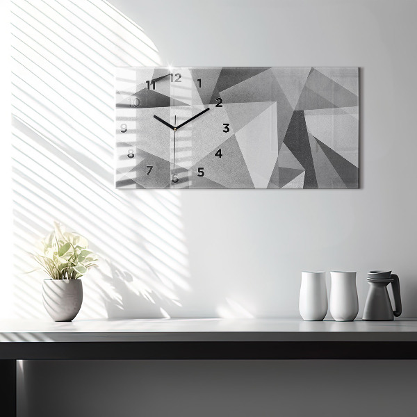 Horizontale Uhr Graue geometrische Abstraktion