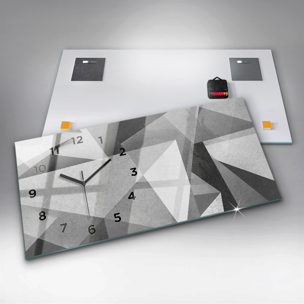 Horizontale Uhr Graue geometrische Abstraktion