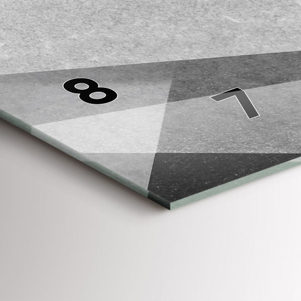 Horizontale Uhr Graue geometrische Abstraktion