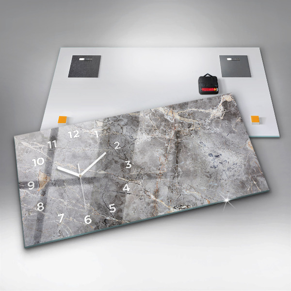 Horizontale Uhr Grauer Granit-Marmor-Stein