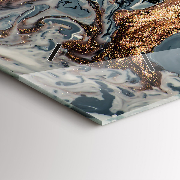 Horizontale Uhr Marmorkunst abstrakt