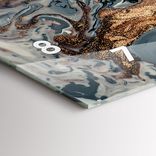 Horizontale Uhr Marmorkunst abstrakt