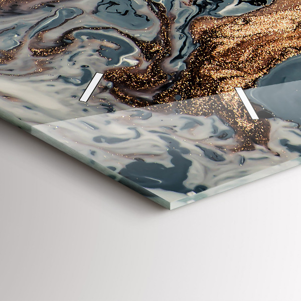 Horizontale Uhr Marmorkunst abstrakt