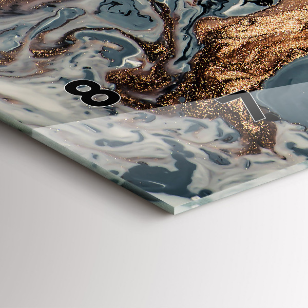 Horizontale Uhr Marmorkunst abstrakt