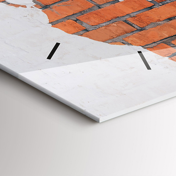 Horizontale Uhr Weltkarte aus Backsteinen