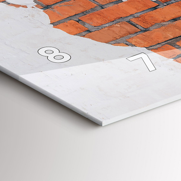 Horizontale Uhr Weltkarte aus Backsteinen