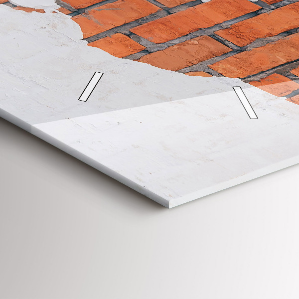 Horizontale Uhr Weltkarte aus Backsteinen