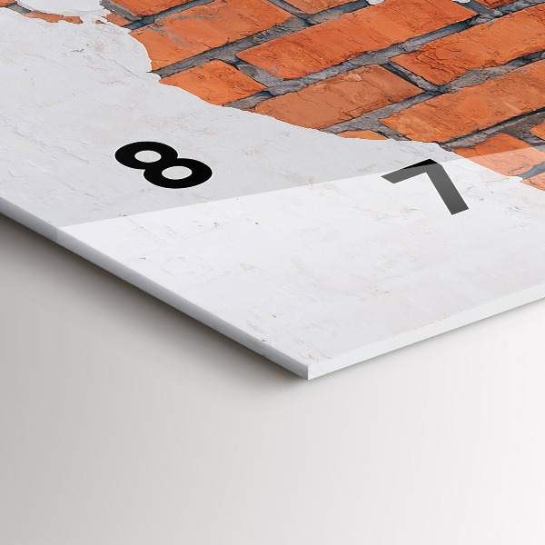 Horizontale Uhr Weltkarte aus Backsteinen