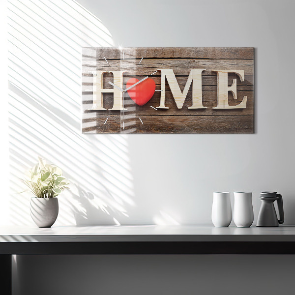 Horizontale Uhr Haus-Inschrift