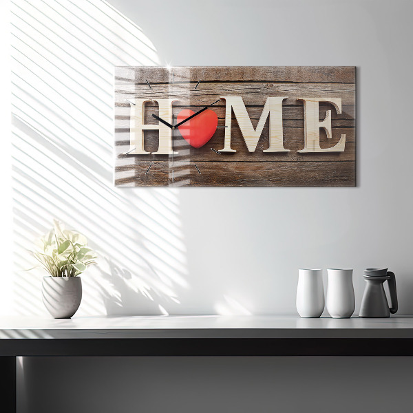 Horizontale Uhr Haus-Inschrift