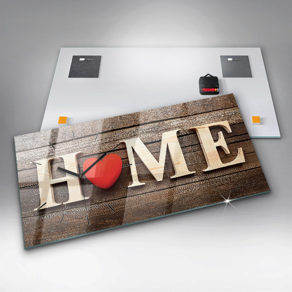 Horizontale Uhr Haus-Inschrift