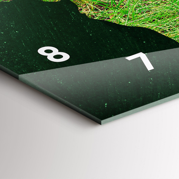 Horizontale Uhr mit motiv Grasbewachsene Weltkarte