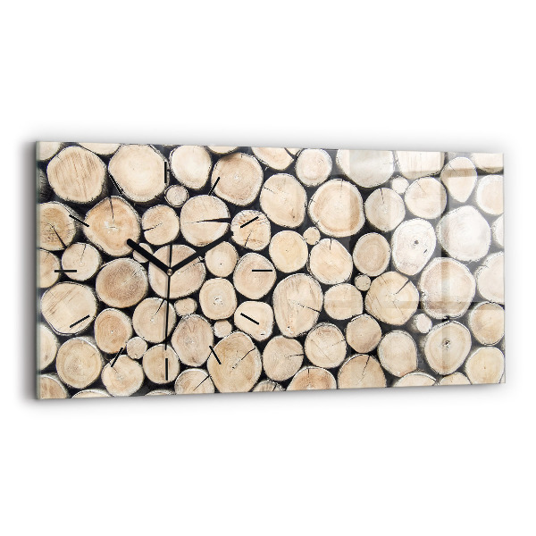 Horizontale Uhr mit motiv Abgeschnittene Baumstümpfe