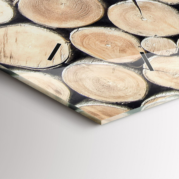 Horizontale Uhr mit motiv Abgeschnittene Baumstümpfe