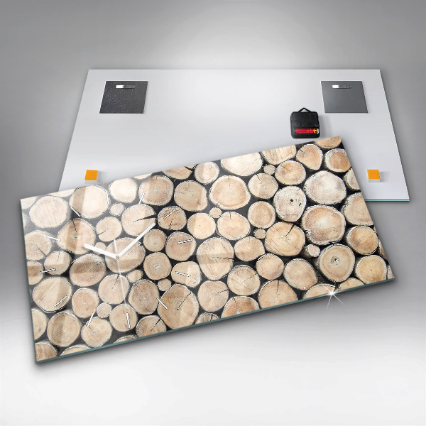 Horizontale Uhr mit motiv Abgeschnittene Baumstümpfe