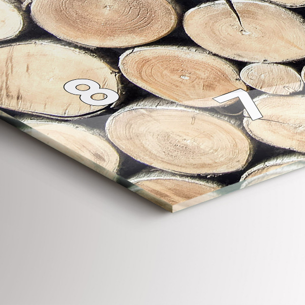 Horizontale Uhr mit motiv Abgeschnittene Baumstümpfe