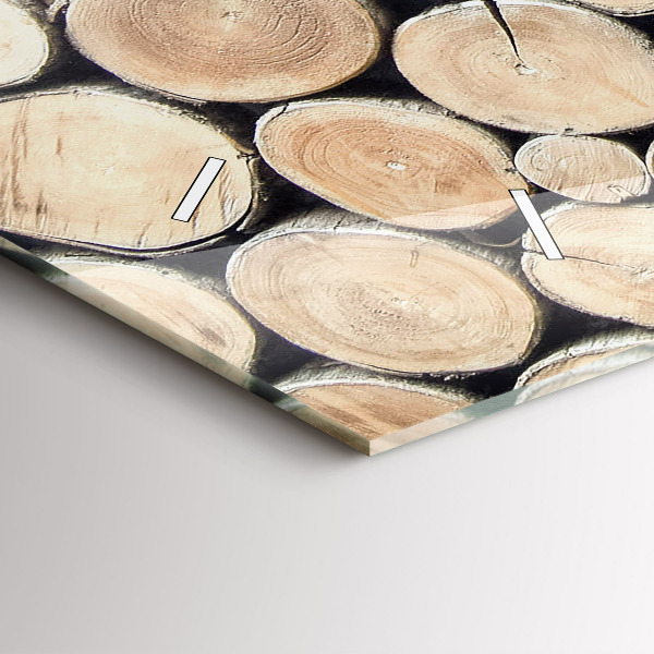 Horizontale Uhr mit motiv Abgeschnittene Baumstümpfe