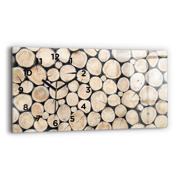 Horizontale Uhr mit motiv Abgeschnittene Baumstümpfe