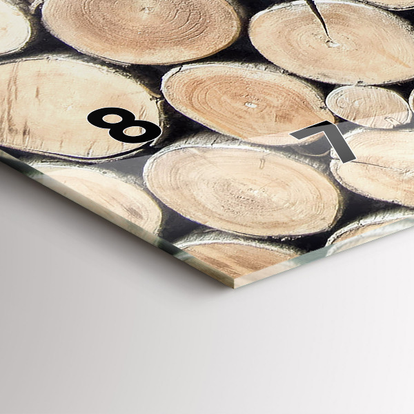 Horizontale Uhr mit motiv Abgeschnittene Baumstümpfe