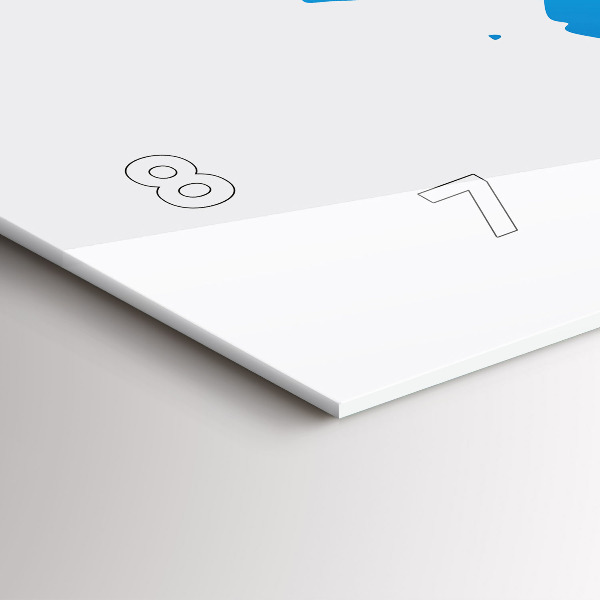 Horizontale Uhr mit motiv Weltkarte