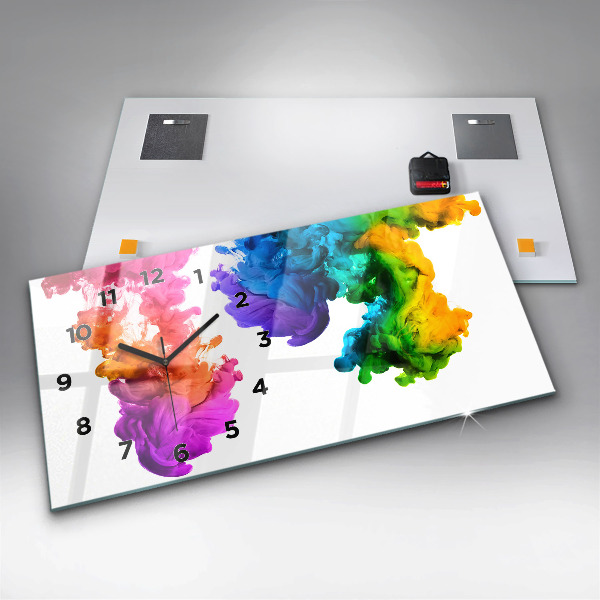 Horizontale Uhr mit motiv Regenbogen der Farben