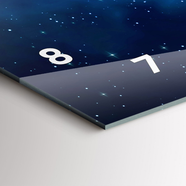 Horizontale Uhr Dunkler Sternenhimmel