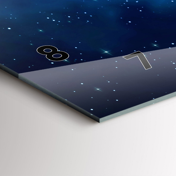 Horizontale Uhr Dunkler Sternenhimmel