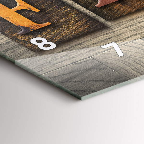 Horizontale Uhr Familieninschrift