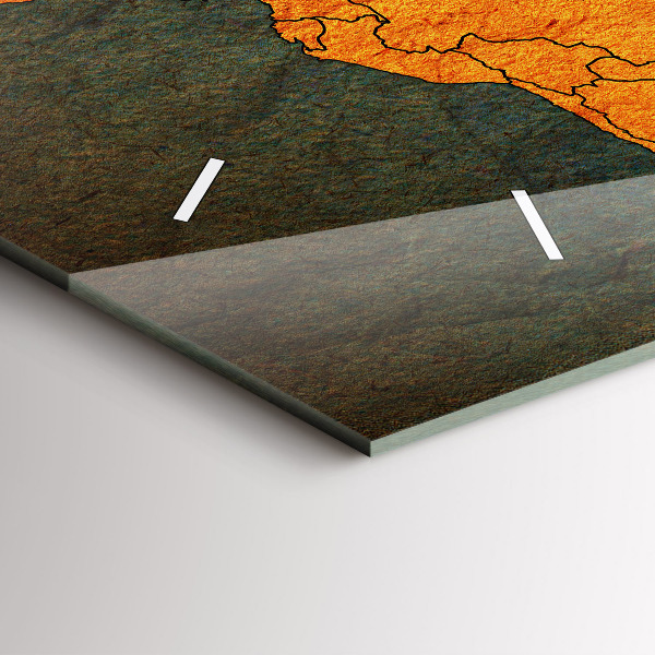 Horizontale Uhr Weltkarte