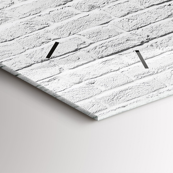 Horizontale Uhr mit motiv Backsteinmauer