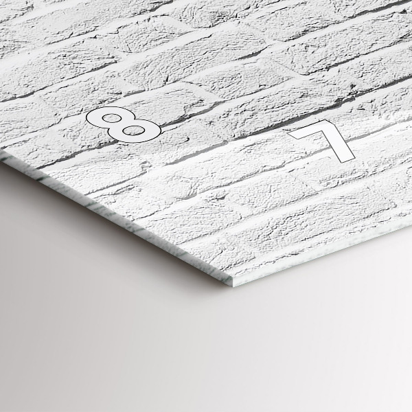 Horizontale Uhr mit motiv Backsteinmauer