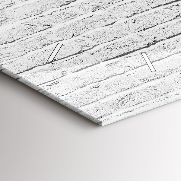 Horizontale Uhr mit motiv Backsteinmauer