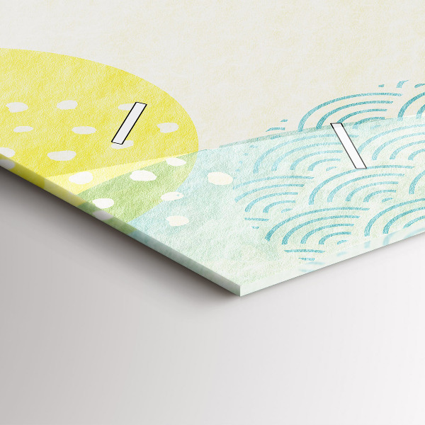 Horizontale Uhr Gemusterter Rahmen