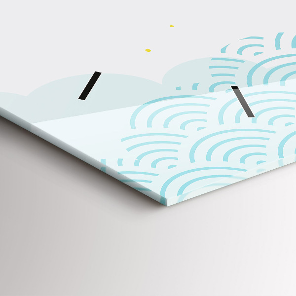 Horizontale Uhr mit motiv Dekoratives Muster