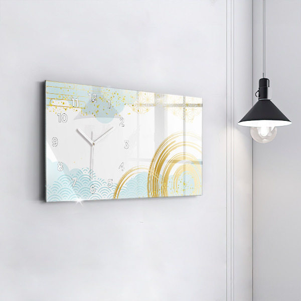 Horizontale Uhr mit motiv Dekoratives Muster