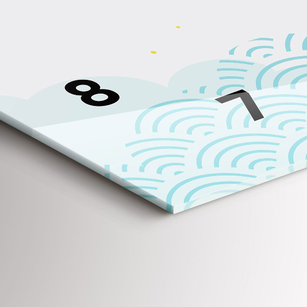 Horizontale Uhr mit motiv Dekoratives Muster