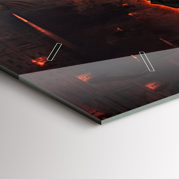 Horizontale Uhr mit motiv Weltkarte