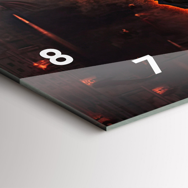 Horizontale Uhr mit motiv Weltkarte