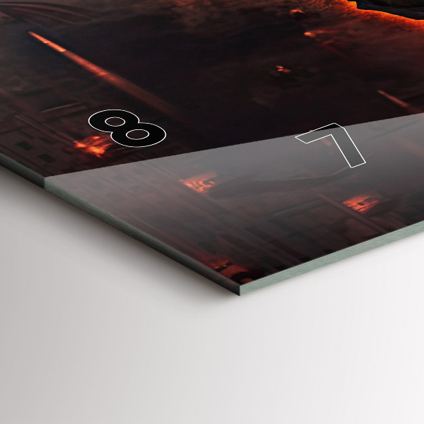 Horizontale Uhr mit motiv Weltkarte