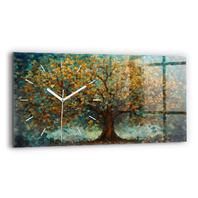 Horizontale Uhr mit motiv Mosaik-Baum