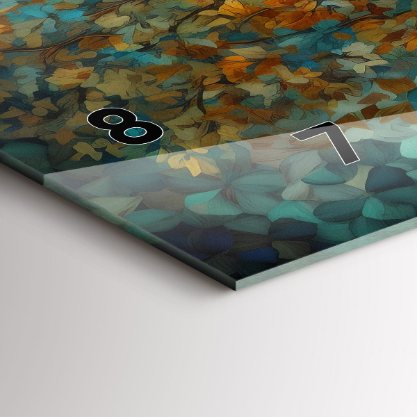 Horizontale Uhr mit motiv Mosaik-Baum