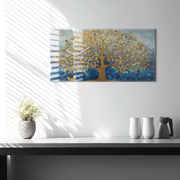 Horizontale Uhr Abstrakter Baum