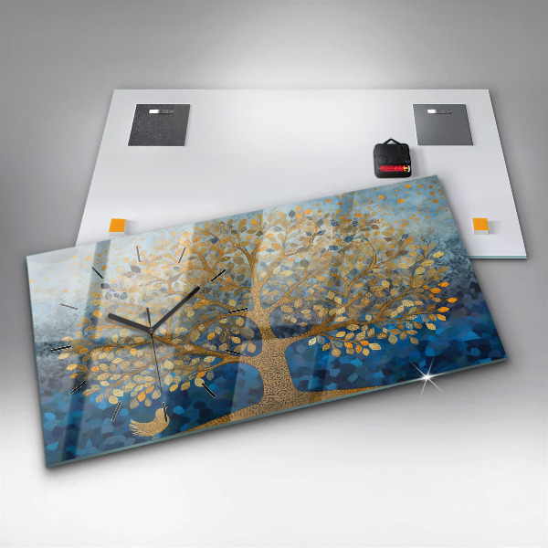 Horizontale Uhr Abstrakter Baum