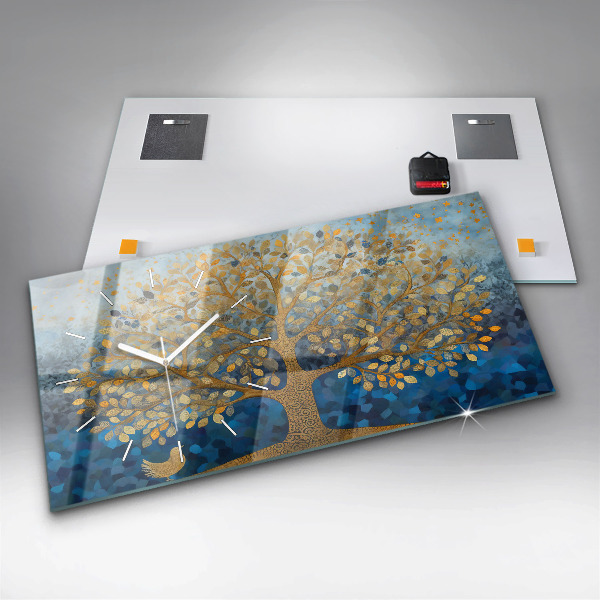 Horizontale Uhr Abstrakter Baum