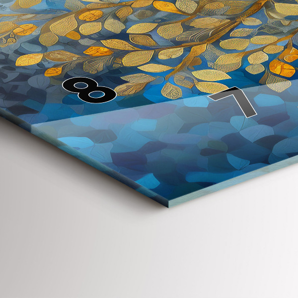 Horizontale Uhr Abstrakter Baum