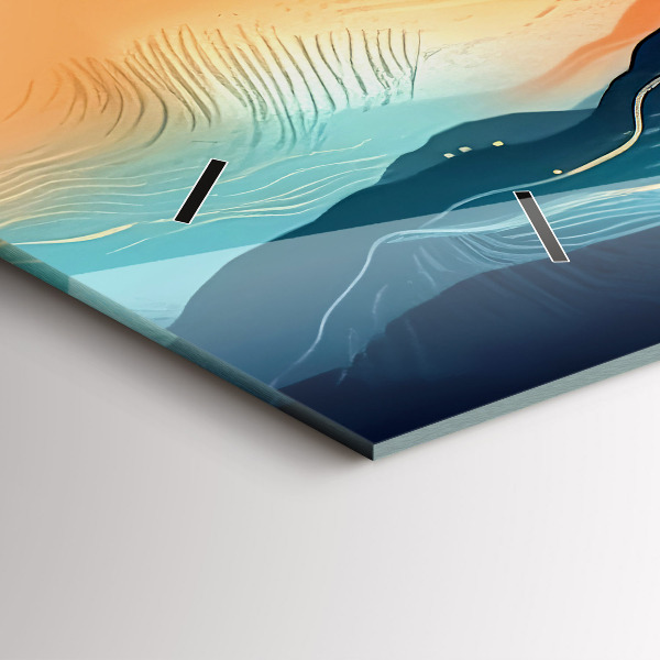 Horizontale Uhr Berglandschaft