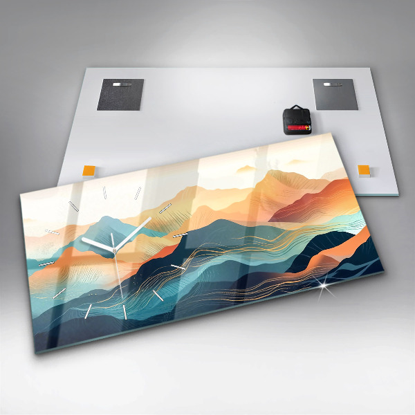 Horizontale Uhr Berglandschaft