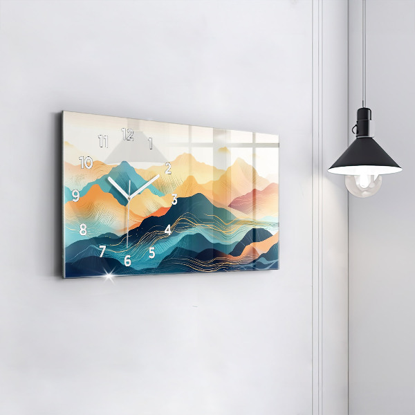 Horizontale Uhr Berglandschaft