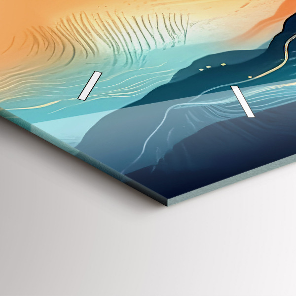 Horizontale Uhr Berglandschaft